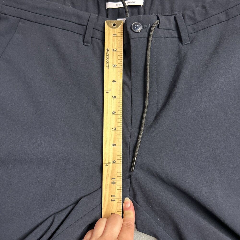 Calvin Klein Stretch Drawstring Navy Blue Dress Pants 36x30 Travel Tech Casual - Picture 8 of 14